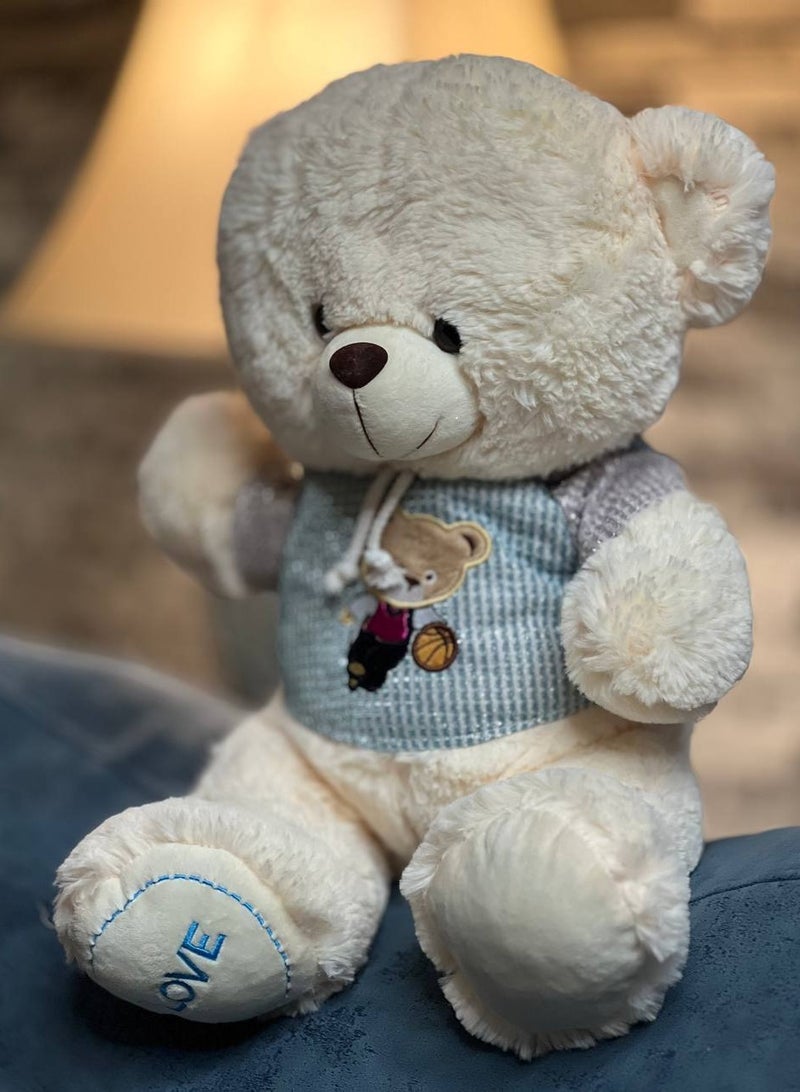 UNIVERSAL TOYS Stylish Bear with Checkered T-Shirt – 16-Inch Soft & Adorable Plush Toy | Perfect for Gifting | Durable, Cuddly, and Cute Teddy for Kids & Adults | Premium Quality Stuffed Toy  - Image 3
