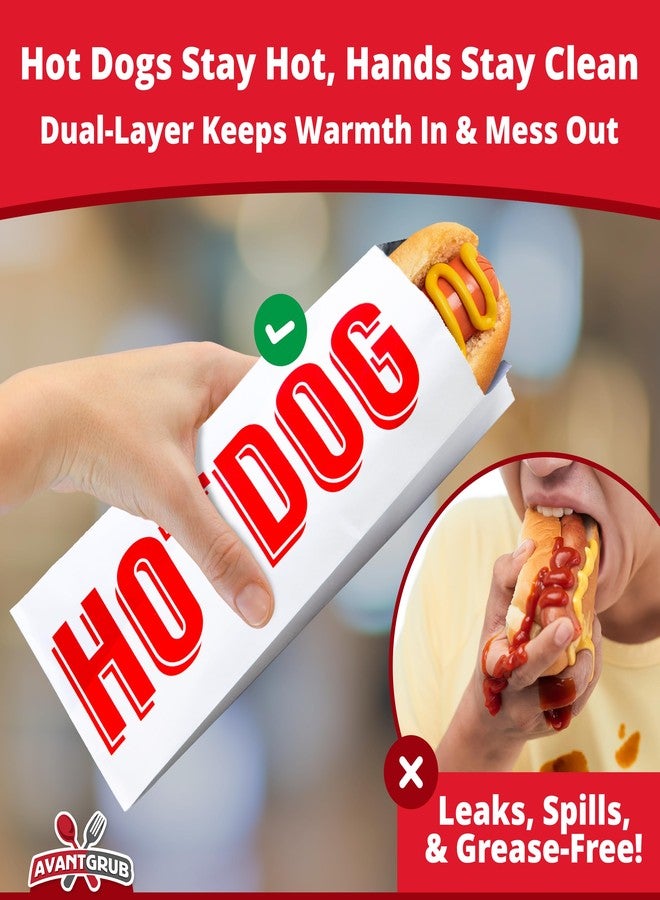 Avant Grub Grease-proof, Warming Foil Hotdog Wrapper Bags 50pk. Classic HotDog Bags in Aluminum Wrap, Keep Hot Dog Warm and Fresh. Super Durable Perfect Party Supplies for Carnival, Fundraiser, Concession Stand - Image 3