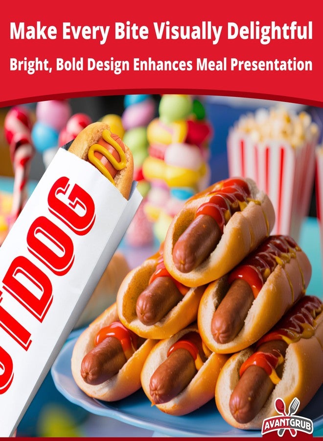 Avant Grub Grease-proof, Warming Foil Hotdog Wrapper Bags 50pk. Classic HotDog Bags in Aluminum Wrap, Keep Hot Dog Warm and Fresh. Super Durable Perfect Party Supplies for Carnival, Fundraiser, Concession Stand - Image 4