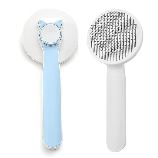 KERFORA Pet Pumpkin Brush, Pet Grooming Self Cleaning Slicker Brush for Dogs Cats Puppy Rabbit, Cat Brush Grooming Gently Removes Loose Undercoat, Mats Tangled Hair Slicker Brush (PET BRUSH 01) - Image 1