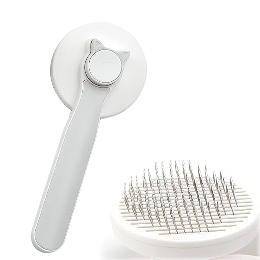 KERFORA Pet Pumpkin Brush, Pet Grooming Self Cleaning Slicker Brush for Dogs Cats Puppy Rabbit, Cat Brush Grooming Gently Removes Loose Undercoat, Mats Tangled Hair Slicker Brush (PET BRUSH 01) - Image 2