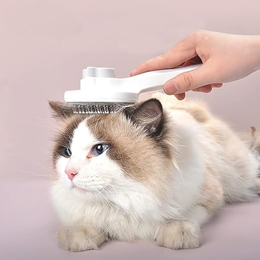 KERFORA Pet Pumpkin Brush, Pet Grooming Self Cleaning Slicker Brush for Dogs Cats Puppy Rabbit, Cat Brush Grooming Gently Removes Loose Undercoat, Mats Tangled Hair Slicker Brush (PET BRUSH 01) - Image 4