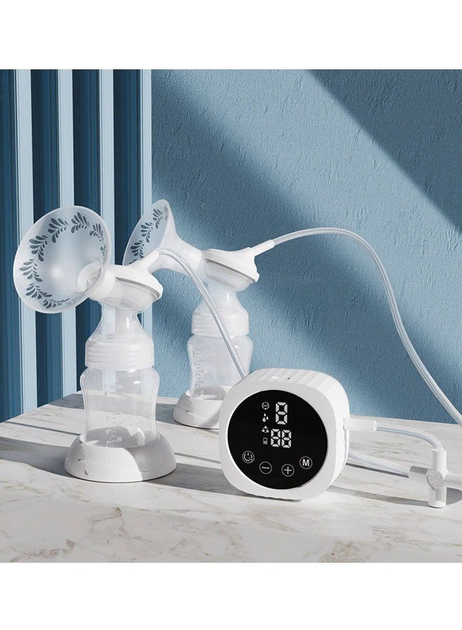 كيكي مضخة حليب الثدي الكهربائية المزدوجة خالية من البيسفينول A، قابلة لإعادة الشحن، مضخة حليب الثدي الكهربائية المزدوجة من السيليكون - Image 1