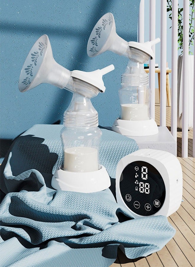 كيكي مضخة حليب الثدي الكهربائية المزدوجة خالية من البيسفينول A، قابلة لإعادة الشحن، مضخة حليب الثدي الكهربائية المزدوجة من السيليكون - Image 2