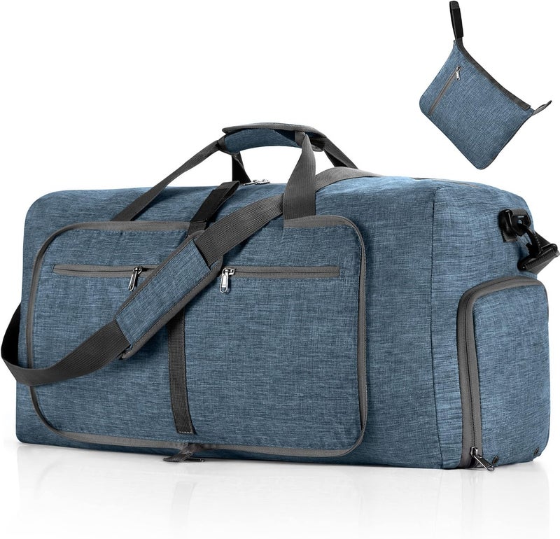Vomgomfom Travel Duffle Bag for Men, 65L Foldable Travel Duffel Bag with Shoes Compartment Overnight Bag for Men Women Waterproof & Tear Resistant - Image 1