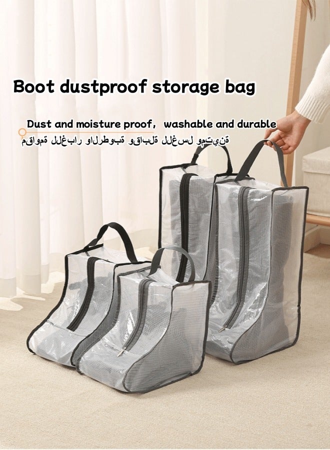 Shoe Organizer,Travel Shoe Bags With Zipper Closure,Shoe Storage Organizer With Handle,Waterproof Dustproof Portable Travel Shoe Storage Bag,Shoe Dust Cover,PVC Fabric(Short)  - Image 4