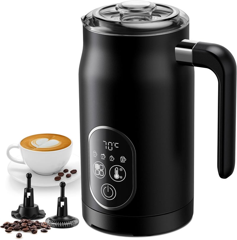 CONOYAR Electric Milk Frother, 4 in 1 Milk Steamer, Milk Warmer with Temperature Control, 0.3L Automatic Milk Foamer Hot and Cold Foam for Coffee, Espresso, Latte, Hot Chocolate - Image 1