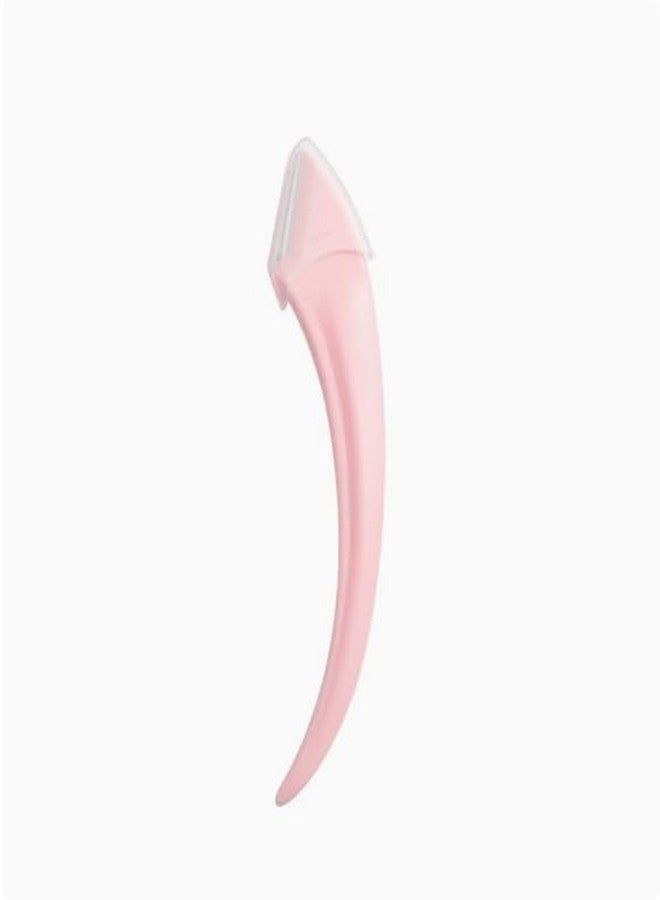 Pink Eyebrow Trimming Scissors with Built-in Comb, Stainless Steel Precision Grooming Tool - Image 3