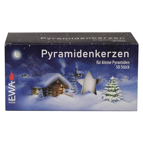 Jeka Pyramidenkerzan 14mm Medium Pyramid Candles, White - Image 2