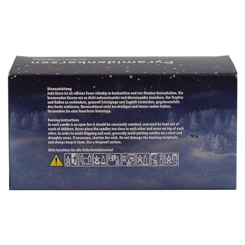 Jeka Pyramidenkerzan 14mm Medium Pyramid Candles, White - Image 5