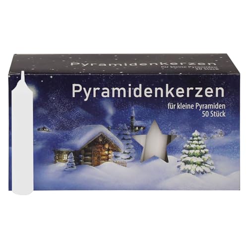 Jeka Pyramidenkerzan 14mm Medium Pyramid Candles, White - Image 1