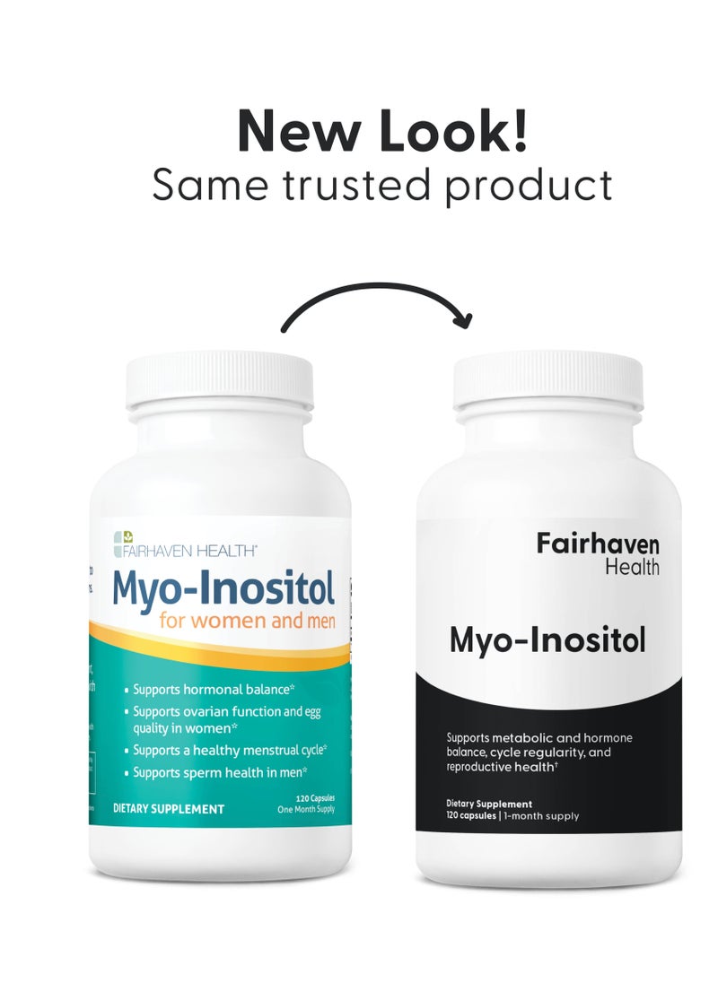 fairhaven health Myo-Inositol For Women and Men 120 Capsules  - Image 1