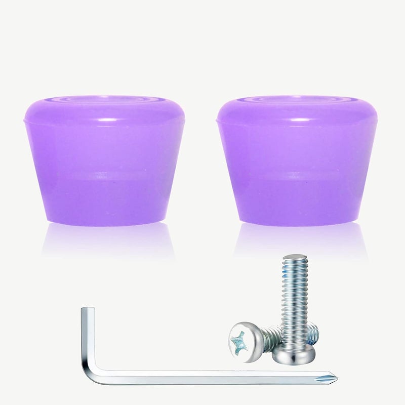 VNAKER PU Rubber Roller Skate Toe Stoppers 1 Pair with Screws - Image 4