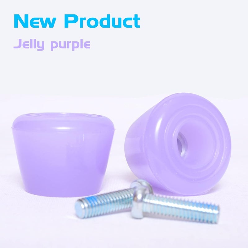 VNAKER PU Rubber Roller Skate Toe Stoppers 1 Pair with Screws - Image 2