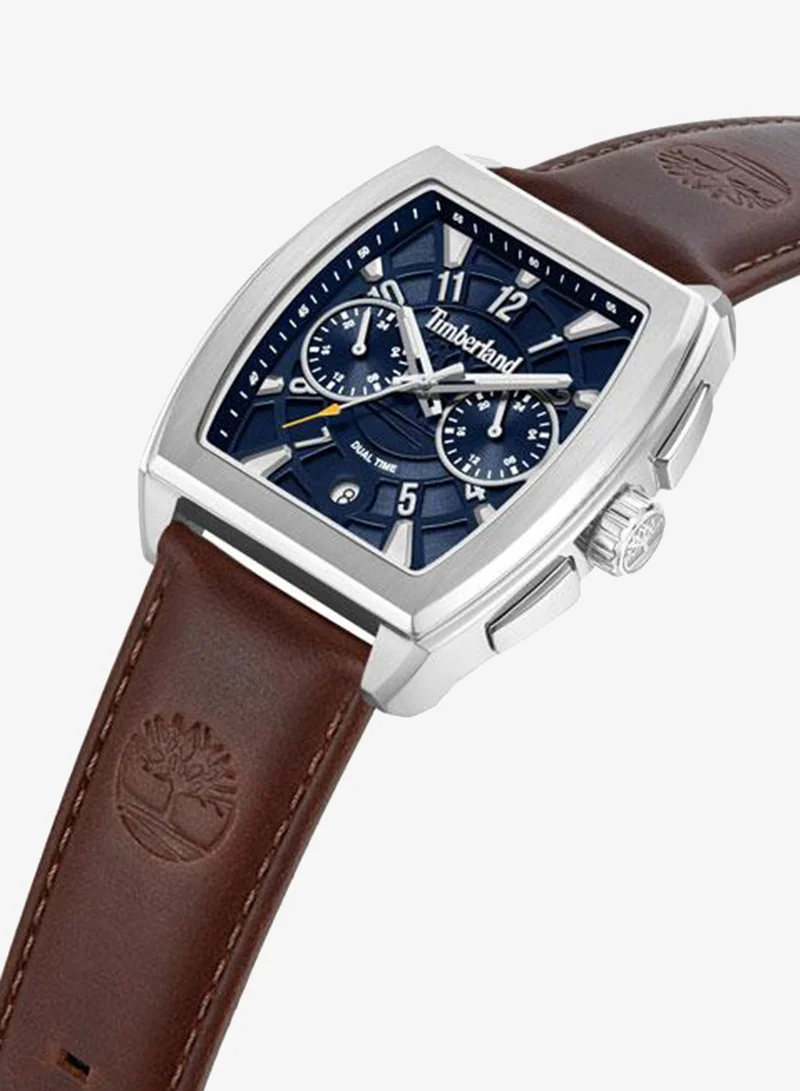 تمبرلاند Morristown Blue Dial Leather Strap Multifunction Watch for Men, 40mm