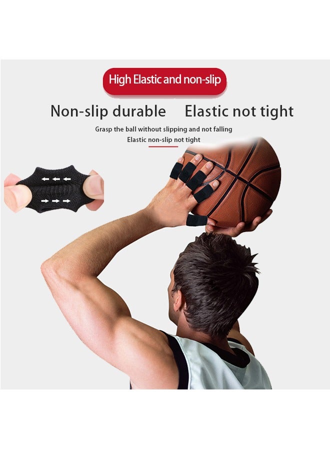 Finger Cots Protector, Set Of 10 Sports Finger Cots Elastic Thumb Support Support For Basketball Golf Premium Finger Cots For Arthritis Perfect Pain Relief (Set of 10 Black) - Image 3