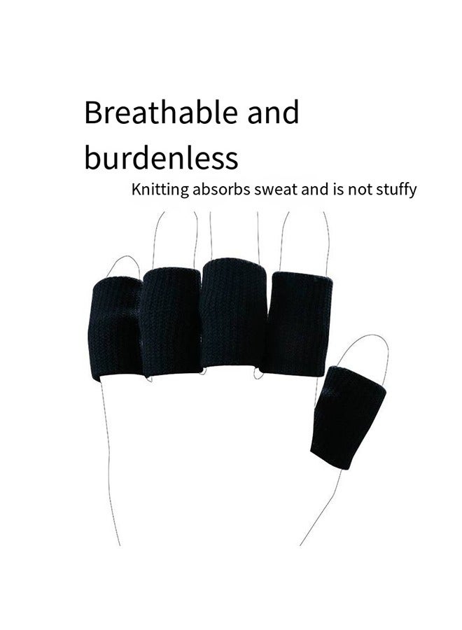 Finger Cots Protector, Set Of 10 Sports Finger Cots Elastic Thumb Support Support For Basketball Golf Premium Finger Cots For Arthritis Perfect Pain Relief (Set of 10 Black) - Image 4