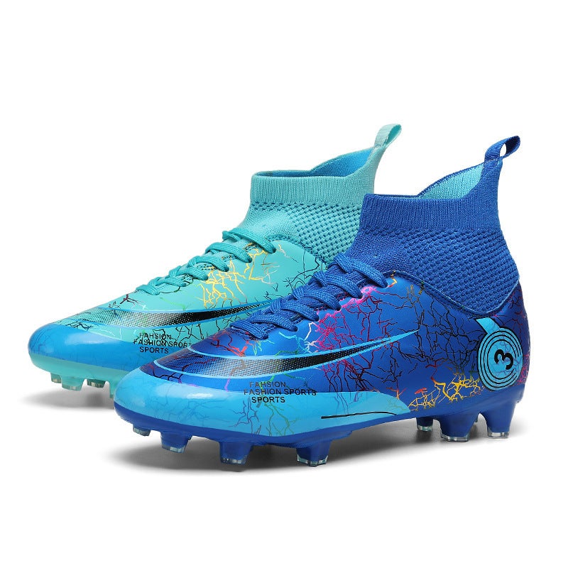 Plus Size New Adult High-Top Football Shoes Men Spike Ag Children Tf Broken Nail Breathable Student Training Shoes Women - Image 1