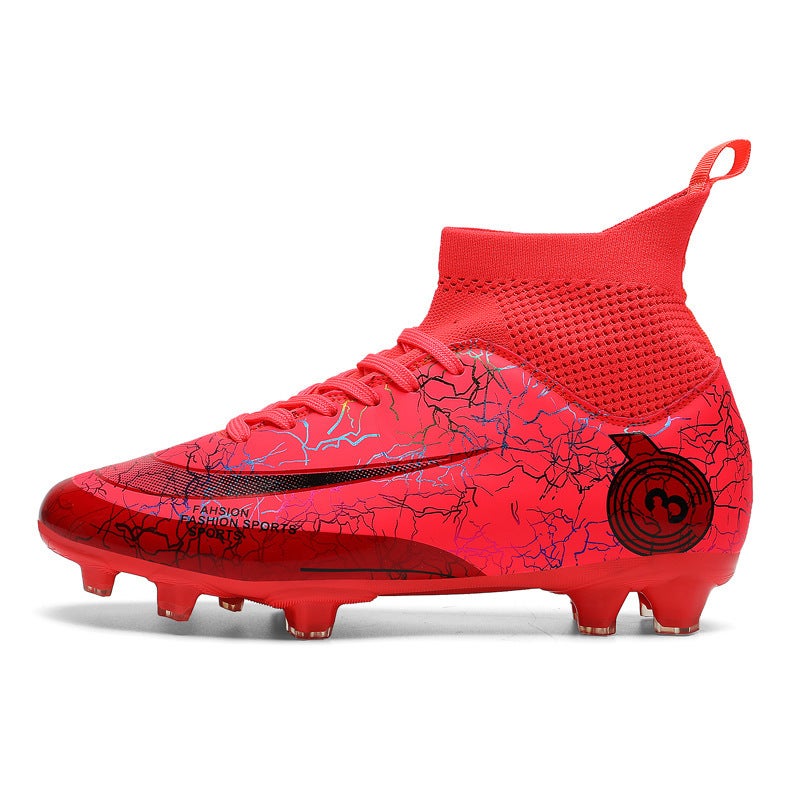 Plus Size New Adult High-Top Football Shoes Men Spike Ag Children Tf Broken Nail Breathable Student Training Shoes Women - Image 2