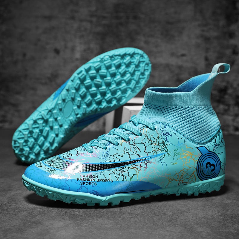 Plus Size New Adult High-Top Football Shoes Men Spike Ag Children Tf Broken Nail Breathable Student Training Shoes Women - Image 4