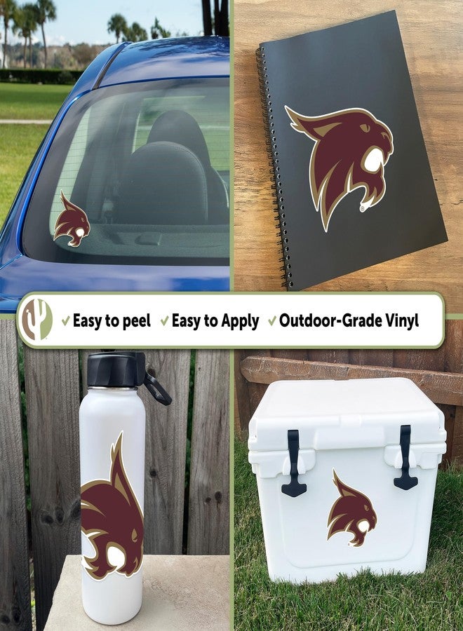 Desert Cactus Texas State University TxSt Bobcats Vinyl Decal Laptop Water Bottle Car Scrapbook Sticker (IND 00004) - Image 2