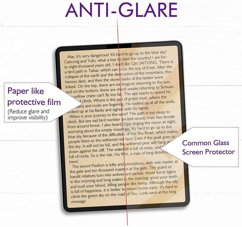OJOS Screen Protector for iPad Pro 10.5 2019 2017 A1701,A1709 iPad Air 3 Matte PET Paper Texture Film for Drawing Anti Glare, Compatible with Apple Pencil (Clear Matte) - Image 4
