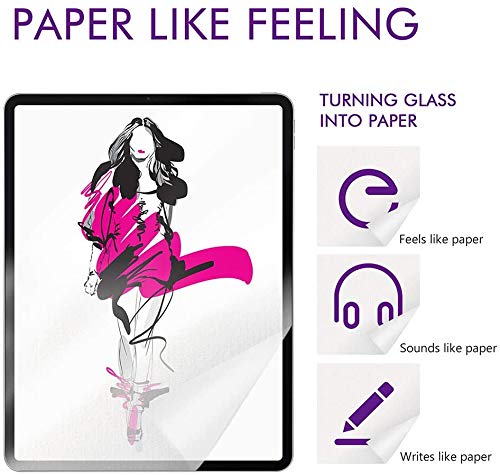 OJOS Screen Protector for iPad Pro 10.5 2019 2017 A1701,A1709 iPad Air 3 Matte PET Paper Texture Film for Drawing Anti Glare, Compatible with Apple Pencil (Clear Matte) - Image 3