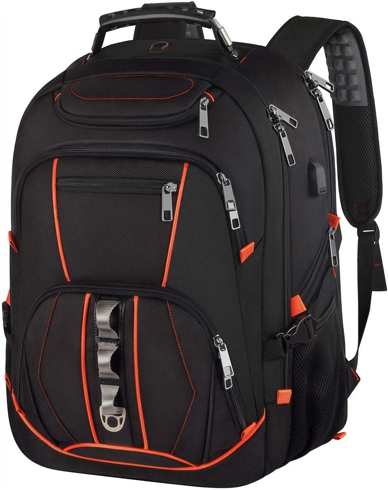 JCDOBEST Travel Laptop Backpack,Extra Large 18.4 inch Gaming Laptop Backpacks with USB Charging Port,Big Capacity TSA Friendly RFID Anti Theft Pocket Durable College unisex Heavy Duty Computerbag - Image 1
