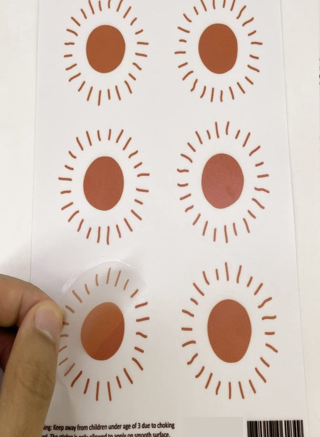 Alwayspon 36Pcs Sun Boho Art Wall Decals, Peel and Stick Wall Stickers for Living Nursery Room Bedroom Wall Decor - Image 5