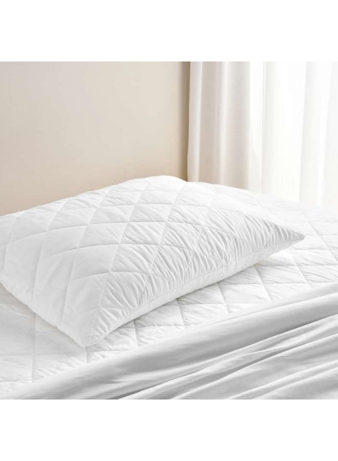 Pan Home Microfibre Waterproof Pillow Protector 50x75cm-White - Image 1