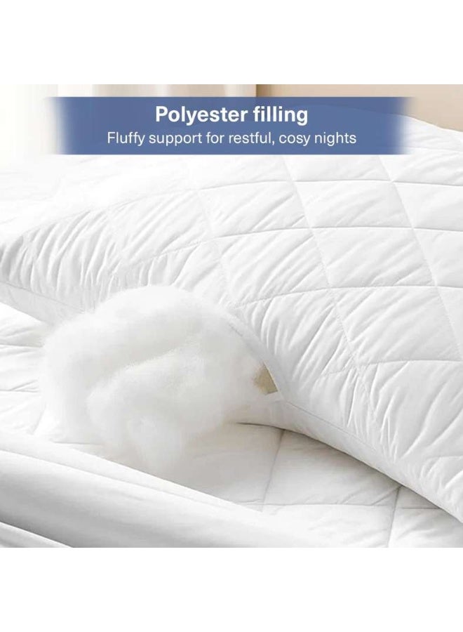 Pan Home Microfibre Waterproof Pillow Protector 50x75cm-White - Image 5