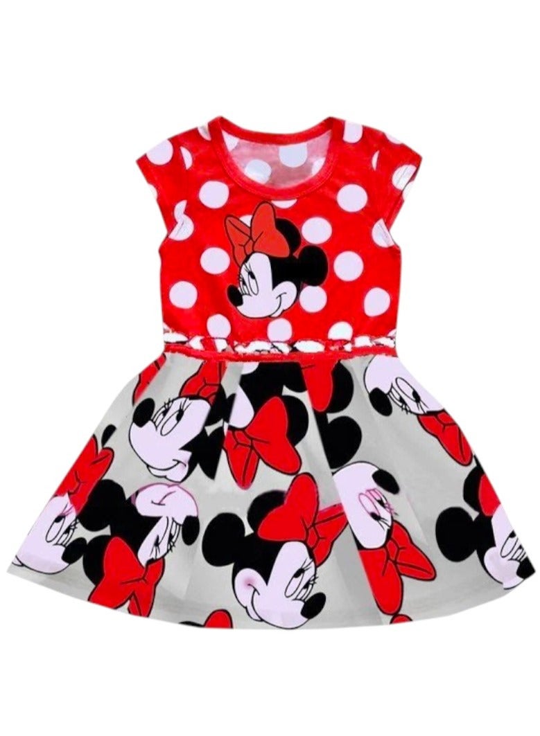 Toy Box Minnie Mouse Costume Girls Toddler Baby Fancy Dress Outfit Party Git Summer For kids Medium- 5 to 7 Years Old - Image 1