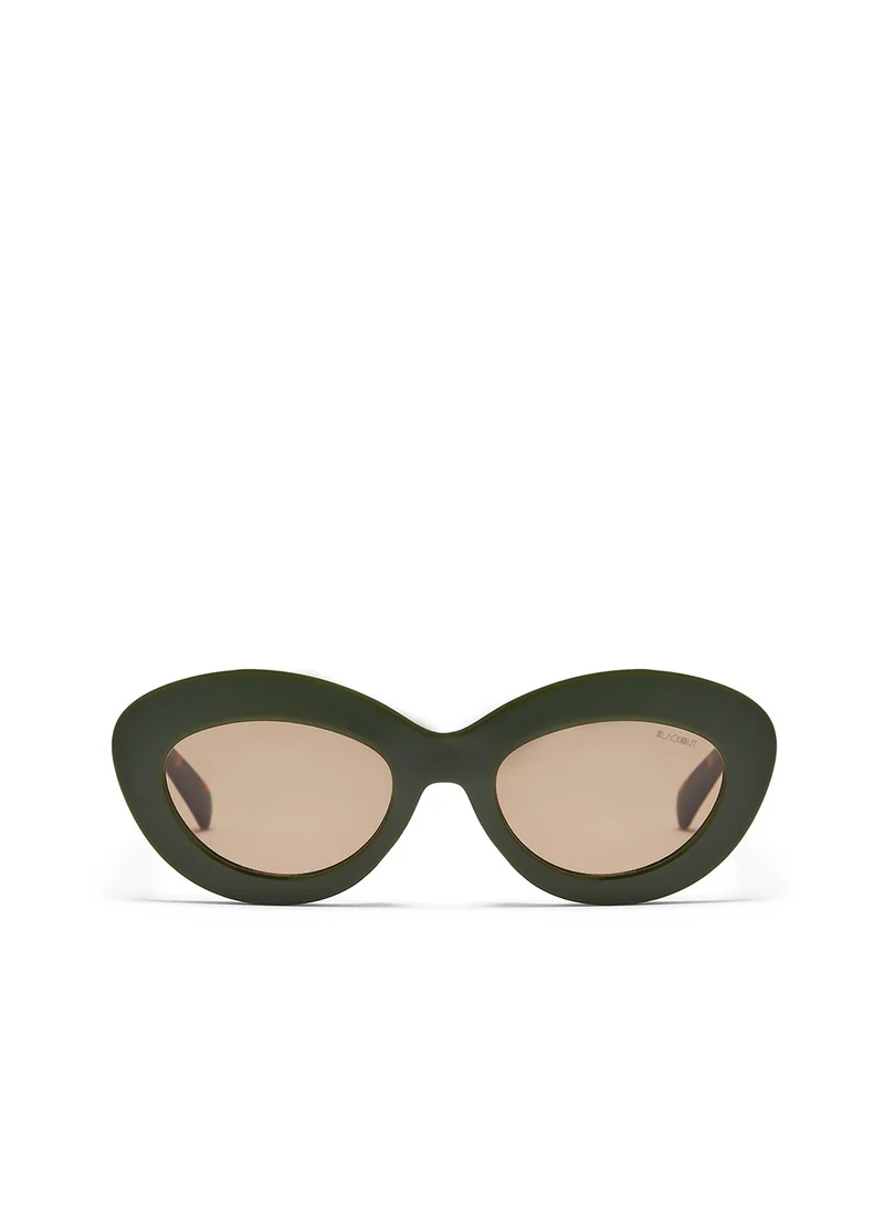 Blackout BlackOut ROSIE Women's Oval Sunglasses with UV400 Protection - Green and Brown