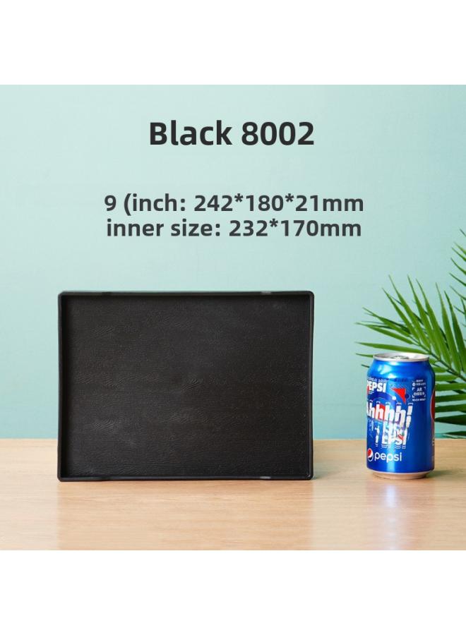 Non-slip Tempered Plastic Tray Rectangular Round Tea Bar Ktv Meal Hotel Tableware Serving Special Commercial 