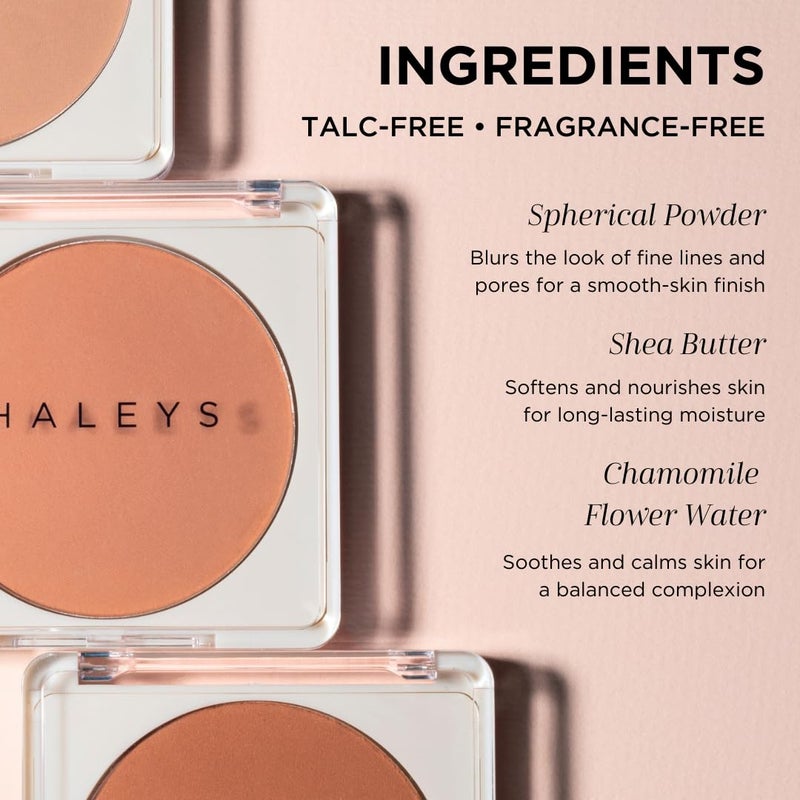 HALEYS Re-sculpt Smoothing Contour Powder (Dark) Lightweight, Non-Caking, Nourishing & Skin-Softening, Infused with Shea Butter & Chamomile Flower Water to Soothe Skin - Image 5