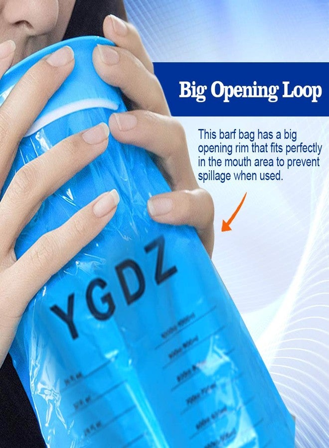 YGDZ 30 Pack Emesis Bags, Disposable Vomit Bags, Blue Waste Disposal Barf Bags, Aircraft Car Sickness Bag, Nausea Bags for Travel Motion Sickness - Image 5