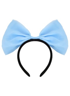 MXXGMYJ Hair Band Blue Bow Headband  1pcs Hair Accessories for Women Girls Hairband for Halloween Christmas Party Cosplay Costume Gifts 
