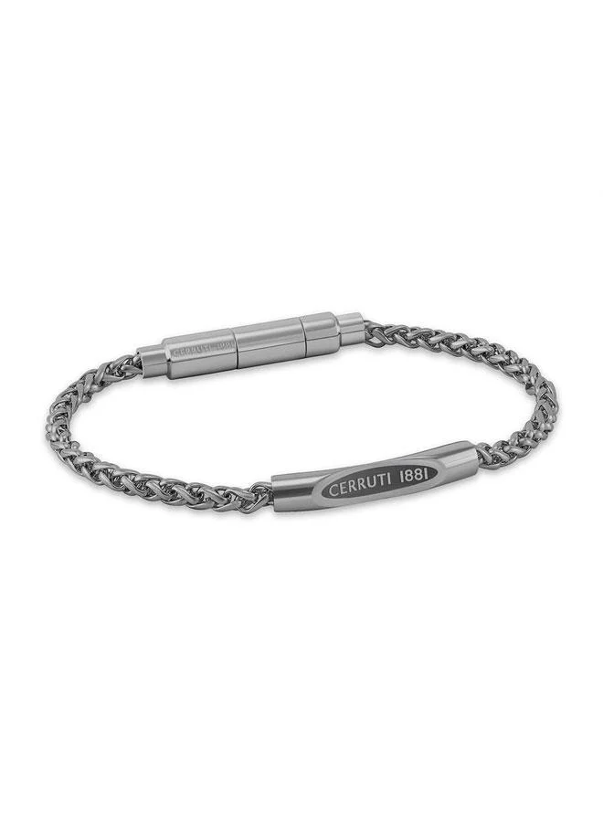CERRUTI 1881 Matteo Gunmetal Stainless Steel Chain Bracelet for Men 180mm