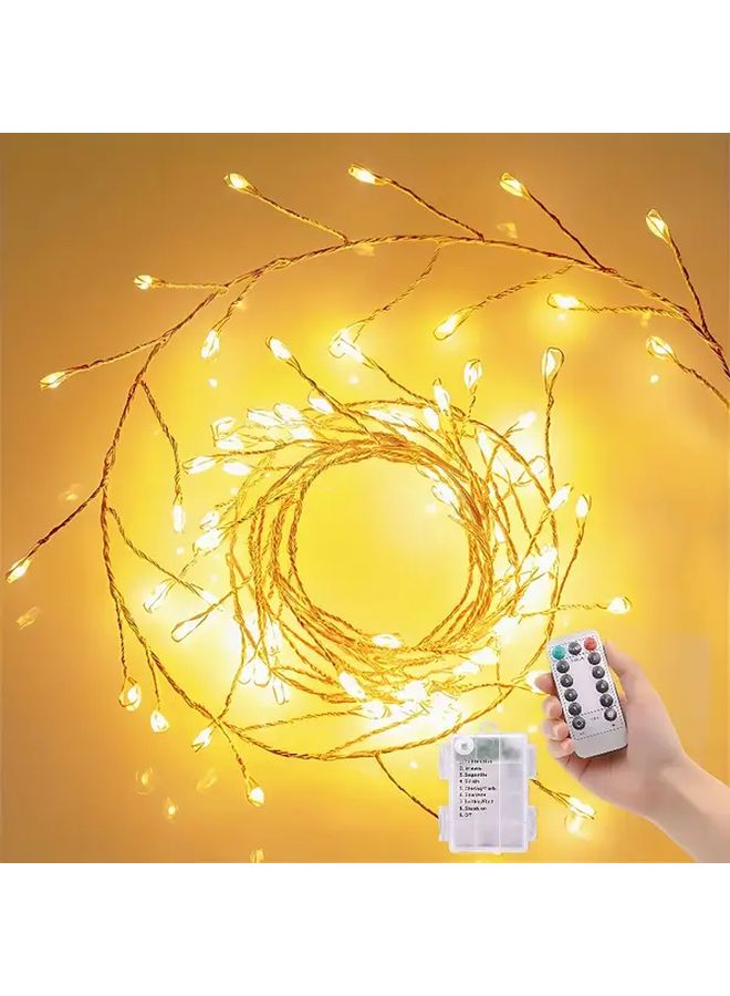 White 200 LED Copper Wire Fairy Lights with Remote Timer for Indoor Outdoor Decoration - Image 3