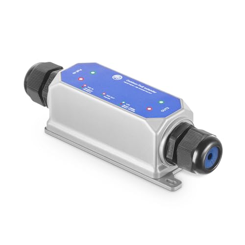 MokerLink IP67 Outdoor 2 Port Gigabit PoE Extender, IEEE 802.3 af/at/bt PoE Repeater 90W, 10/100/1000Mbps, 1 PoE in 1 PoE Out, Wall Mount Metal Waterproof POE Passthrough Switch - Image 1