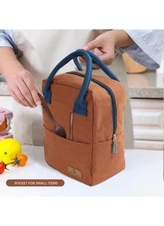 Yellow Weaves 100% Cotton Canvas Lunch Bag Reusable and Washable, Eco-Friendly Lunch Bag, Leakproof Keeps Hot & Cold, Lunch Bag for Men Women Kids Office Picnic School, (Big Size - Brown) - pzsku/Z0B7266EB49EEB97B997FZ/45/_/1736571366/0f10c492-bfcf-4f5a-8661-ad0876bbf17f