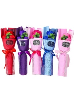 Home Smart Home Smart Artificial Small Bouquet Rose One Pcs Set of Assorted Color Soap Rose Bouquet for Wedding Party Decoration Gift Teacher Day and Mother's Day Gift  - Image 1