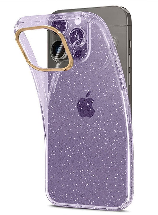 CATANES Hard TPU Glitter Case Cover for iPhone 13 Pro Max - Shockproof and Stylish Case Cover - Purple - Image 1