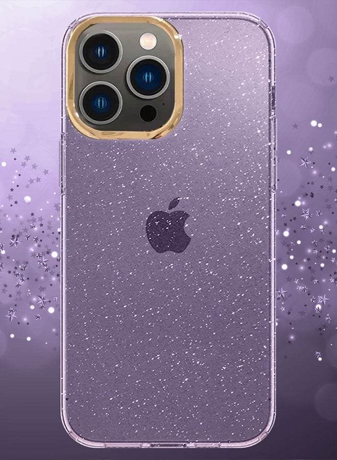 CATANES Hard TPU Glitter Case Cover for iPhone 13 Pro Max - Shockproof and Stylish Case Cover - Purple - Image 2