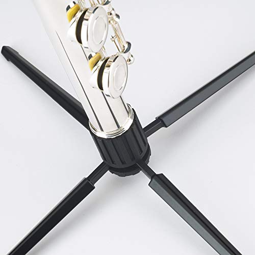 KM K&M - Konig & Meyer 15232.000.55 - Flute 4-Leg Stand - Professional Grade for all Musicians - Lightweight & Compact - Suitable for Bass, Bohm & Cross Flutes - Stable Secure Base - German Made - Black - Image 2