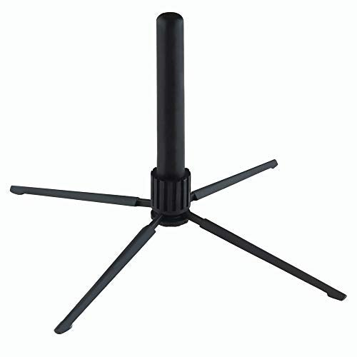 KM K&M - Konig & Meyer 15232.000.55 - Flute 4-Leg Stand - Professional Grade for all Musicians - Lightweight & Compact - Suitable for Bass, Bohm & Cross Flutes - Stable Secure Base - German Made - Black - Image 1