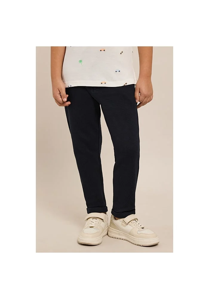 R&b Solid Knit Pants with Drawstring Waist