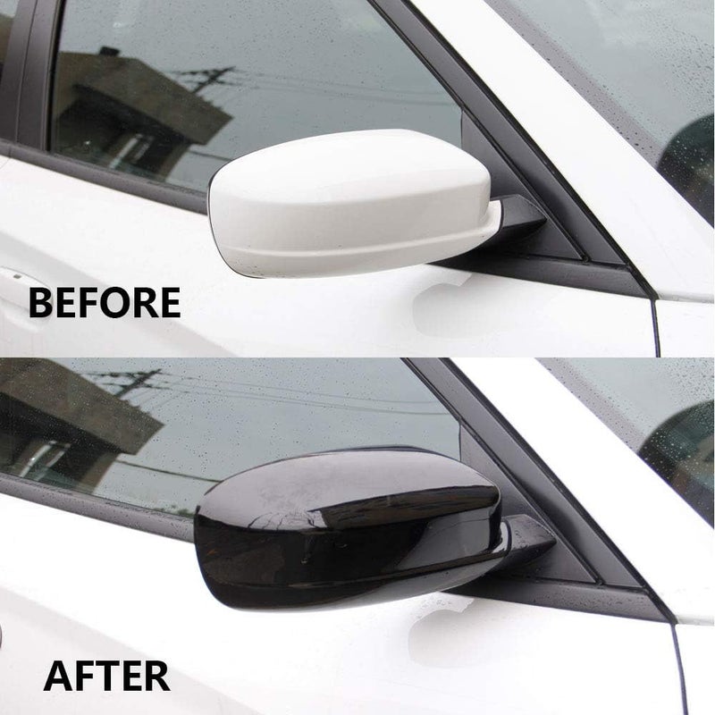 Crosselec Bright Black Side Door Mirror Cover Molding Trim for Dodge Charger 2011-2021 for Chrysler 300 300C 2011-2022 (Bright Black) Global upgraded practical design - Image 5