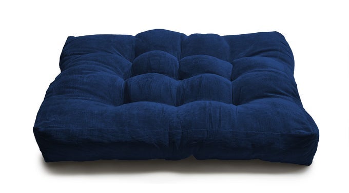 24 INCH EXTRA LARGE FLOOR CUSHIONS TUFTED FLOOR PILLOW FOR ADULTS SQUARE MEDITATION ULTIMATE COMFORT OVERSIZED PILLOWS FOR FLOOR CUSHION NAVY