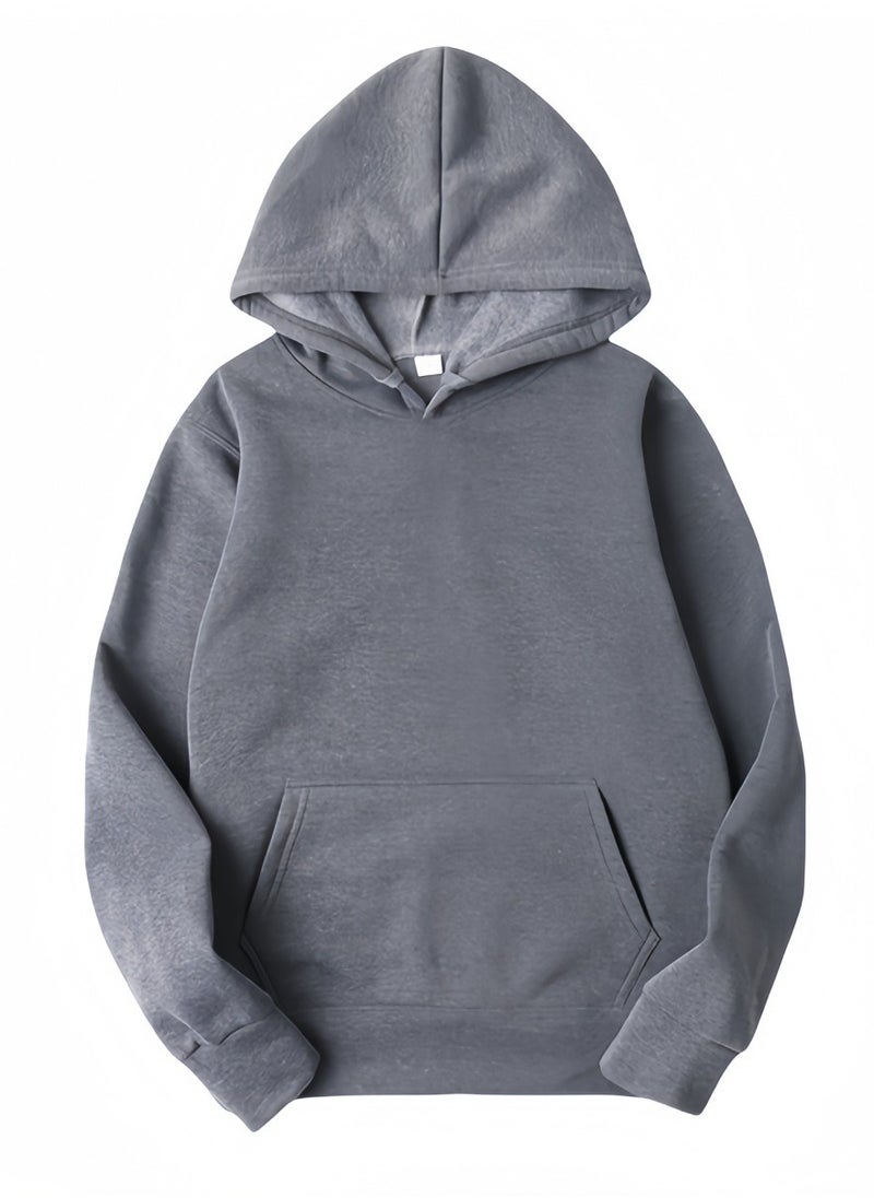 KUYING New Pullover Hoodie Sports Solid Color Casual Sweatshirt  - Image 1